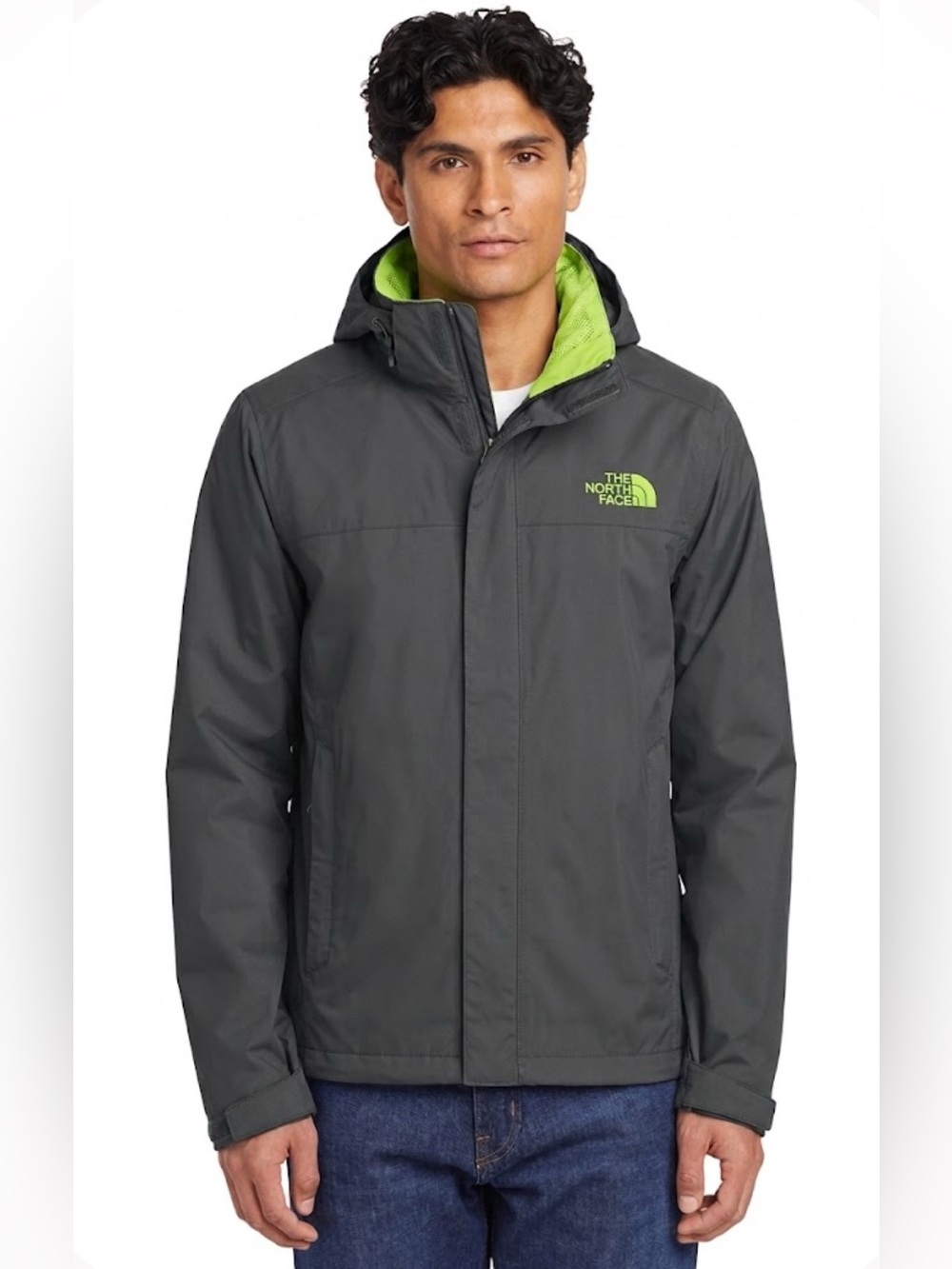 The North Face Resolve Performance Jacket Hooded Mens XXL Waterproof Gray